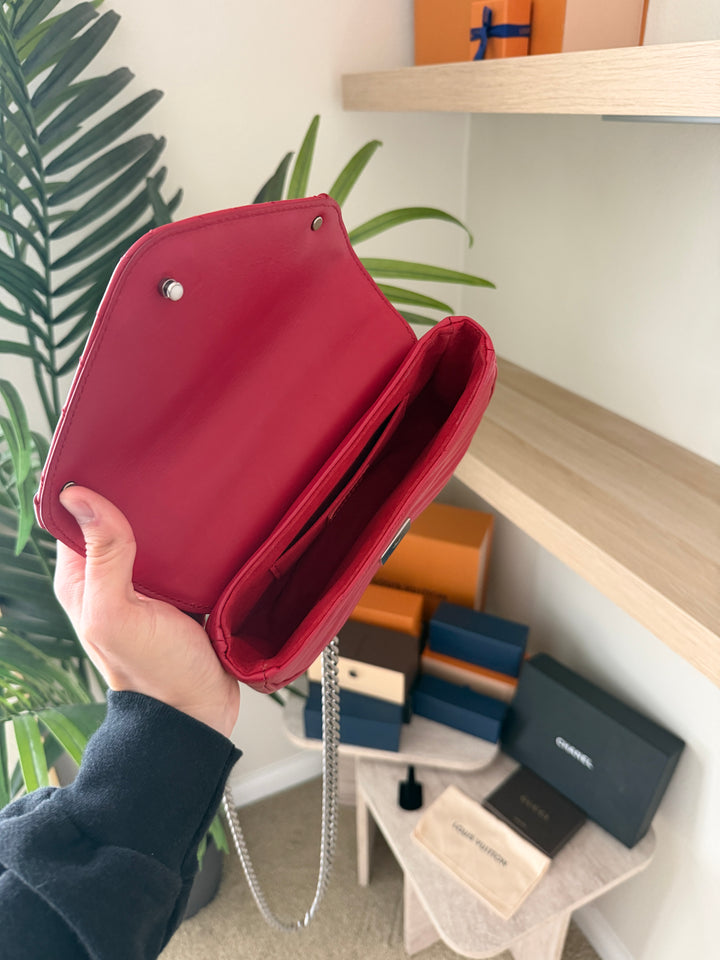 Louis Vuitton New Wave PM Chain Shoulder Bag Red w/Literature #266