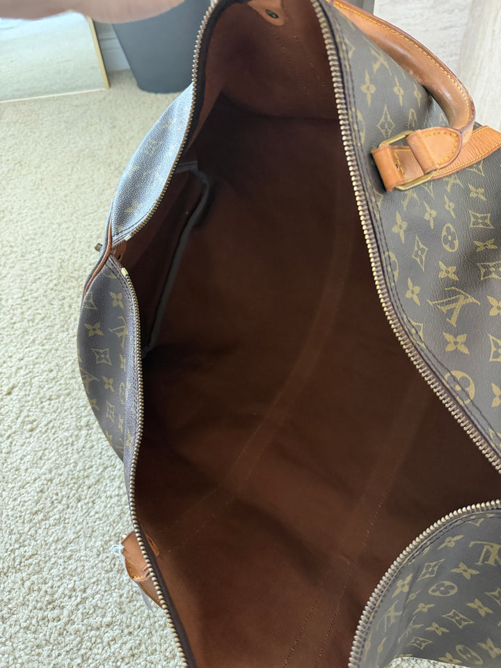 Louis Vuitton Monogram Keepall 55 Travel Boston Bag QAS2