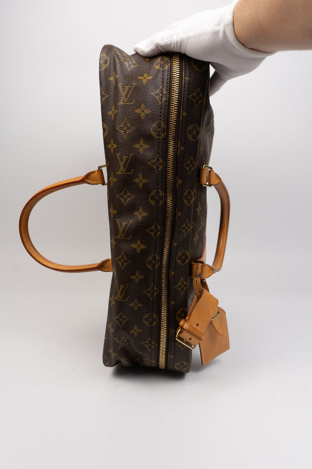 Louis Vuitton Monogram Sirius 45 Travel Boston Bag Brown EX3