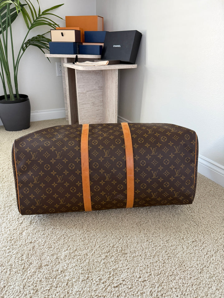 Louis Vuitton Monogram Keepall 60 Travel Boston Bag TRY5