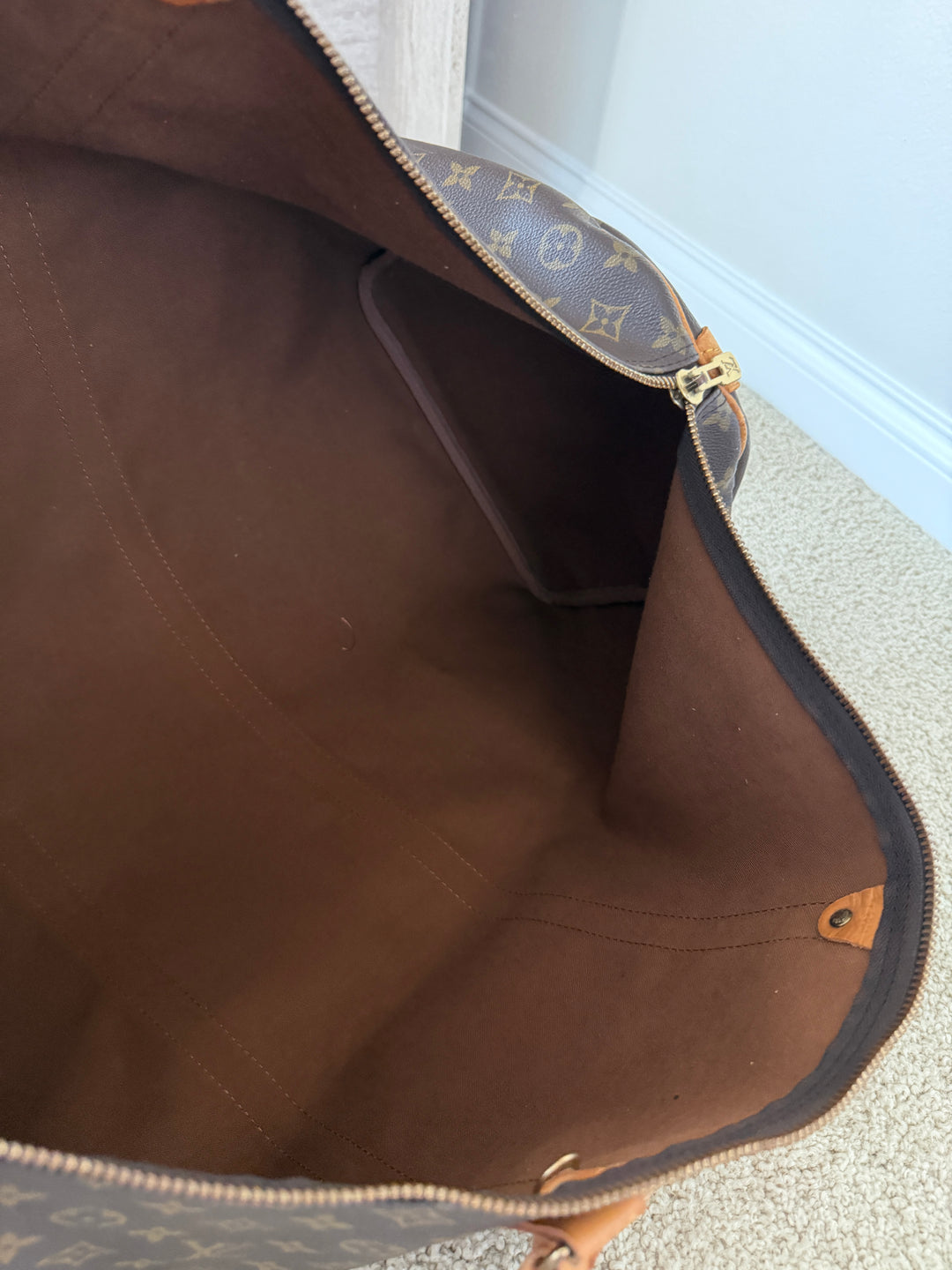 Louis Vuitton Monogram Keepall 60 Travel Boston Bag TRY5