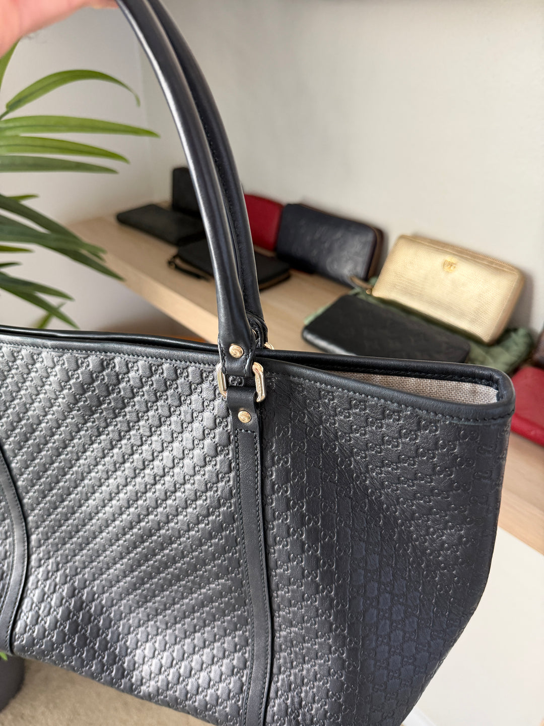 Gucci GG Guccissima Tote Bag Black #507