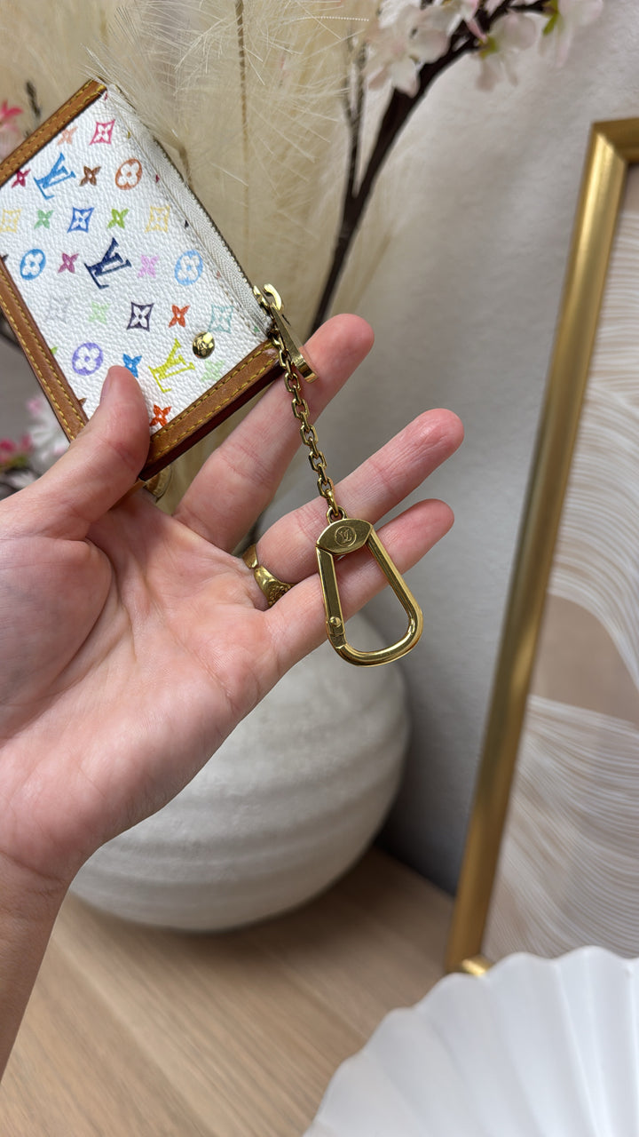 Louis Vuitton Monogram Murakami Multicolor Pochette Clés White MHD30