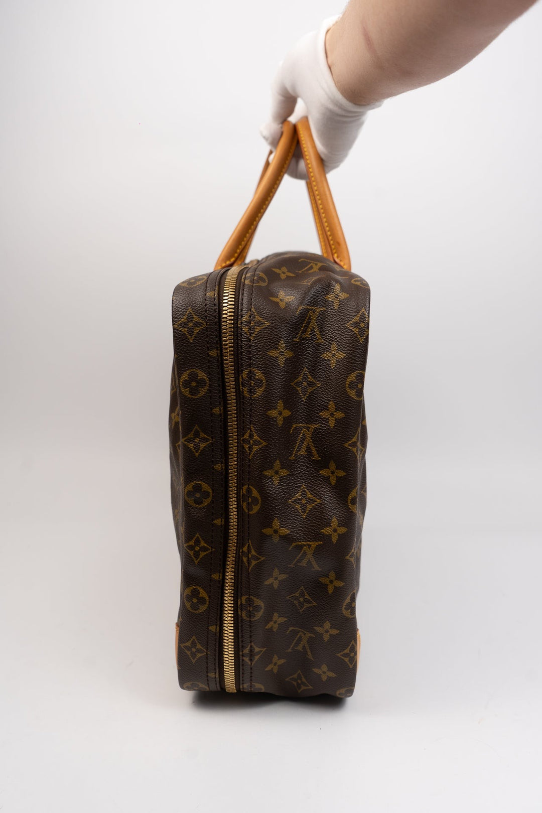 Louis Vuitton Monogram Sirius 45 Travel Boston Bag Brown EX3