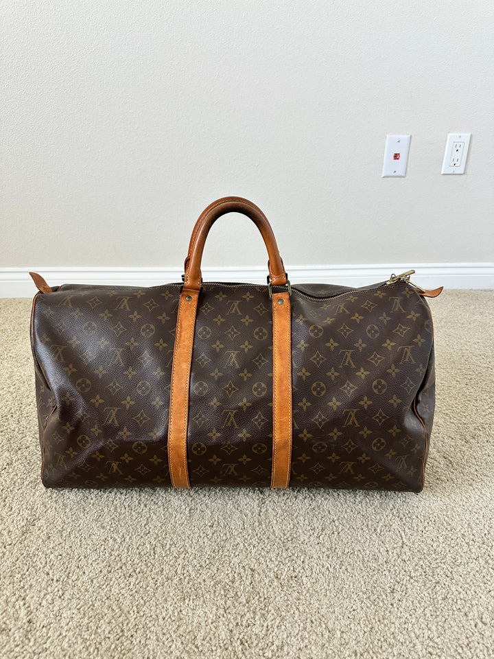 Louis Vuitton Monogram Keepall 55 Travel Boston Bag GG79