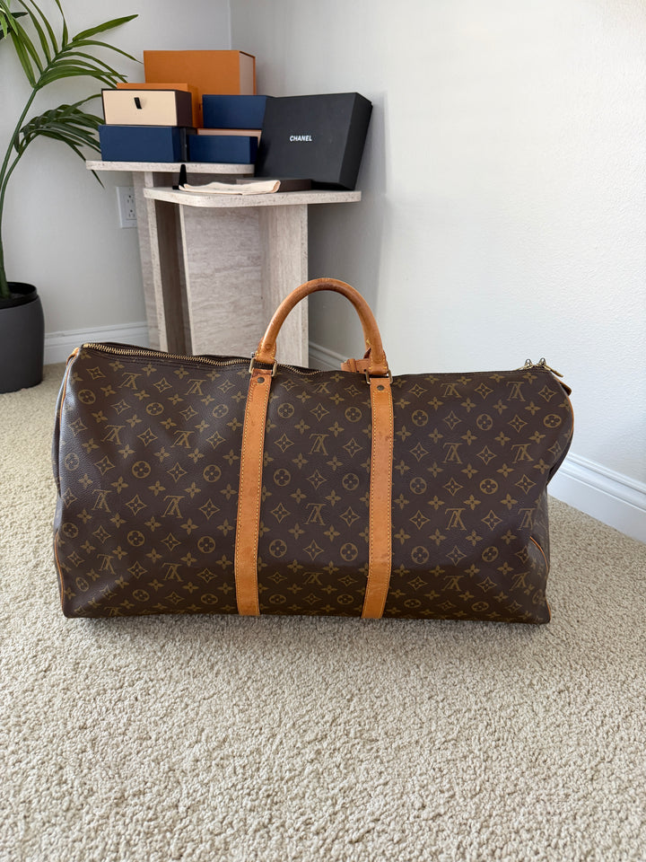 Louis Vuitton Monogram Keepall 60 Travel Boston Bag TRY5