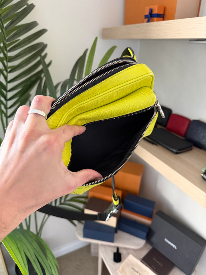 Louis Vuitton Taigarama Out Door Bum Bag Neon Yellow QAS10