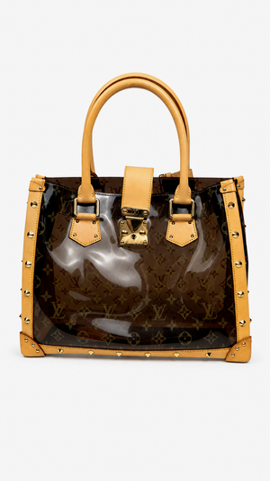 Louis Vuitton Clear Monogram Neo Cabas MM Patent Leather Shoulder Bag EX5