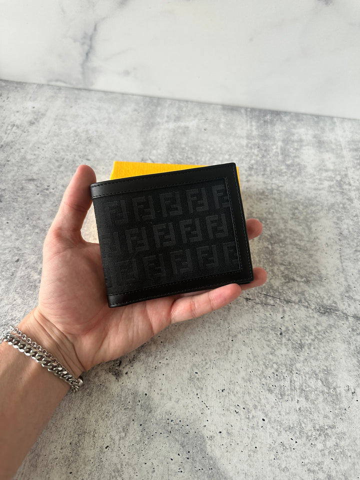 Fendi Canvas x Leather Zucca Bifold Wallet QA14