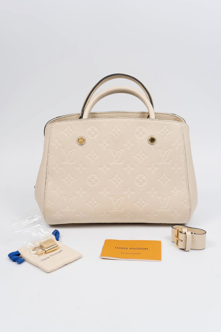 Louis Vuitton Monogram Empreinte Montaigne BB Shoulder Bag Pink EX13