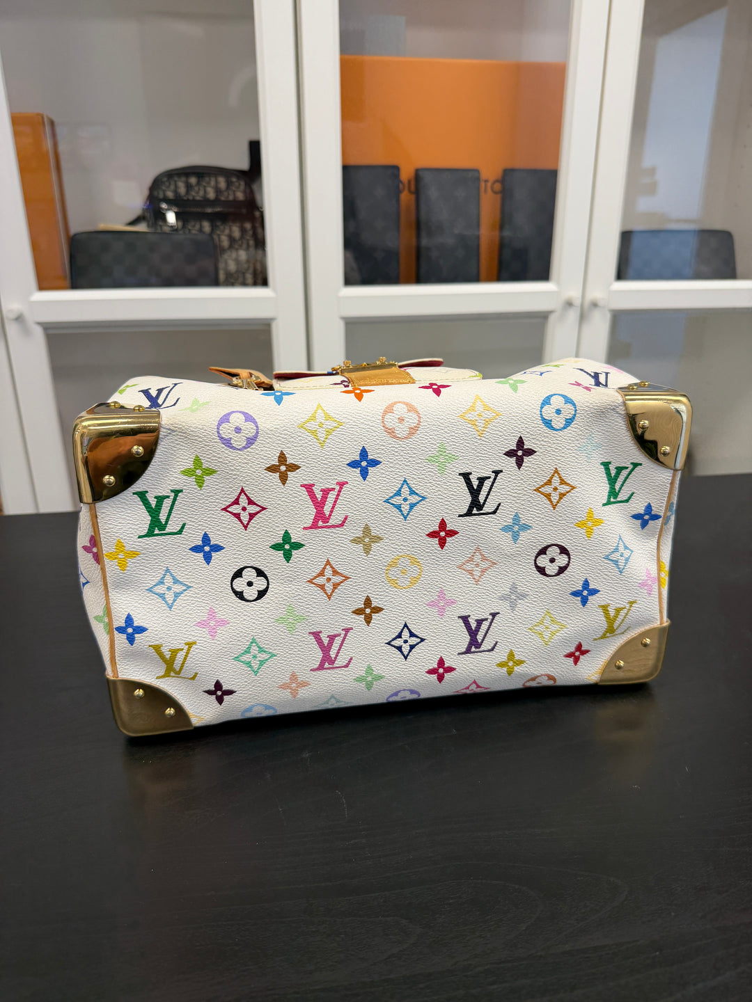 Louis Vuitton Monogram Murakami Multicolor Speedy 30 Handbag White w/Dust Bag GH10