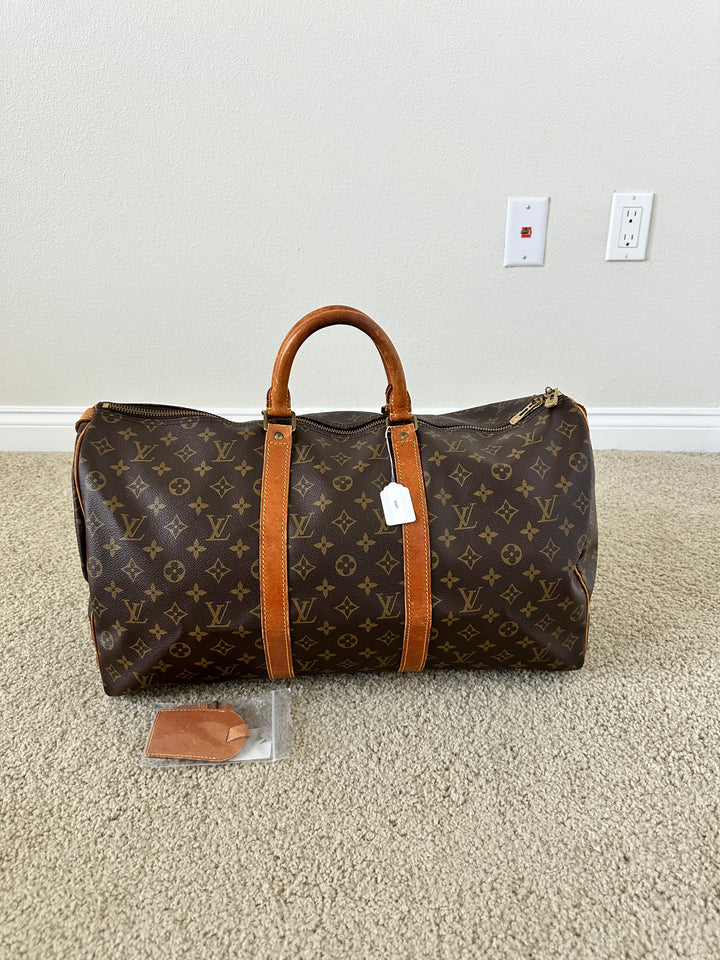 Louis Vuitton Monogram Keepall 50 Travel Boston Bag GG83