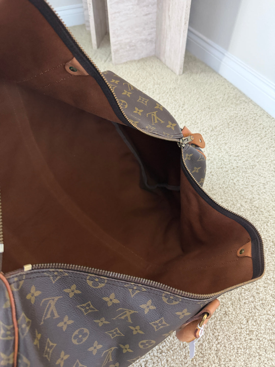 Louis Vuitton Monogram Keepall 55 Travel Boston Bag QAS2
