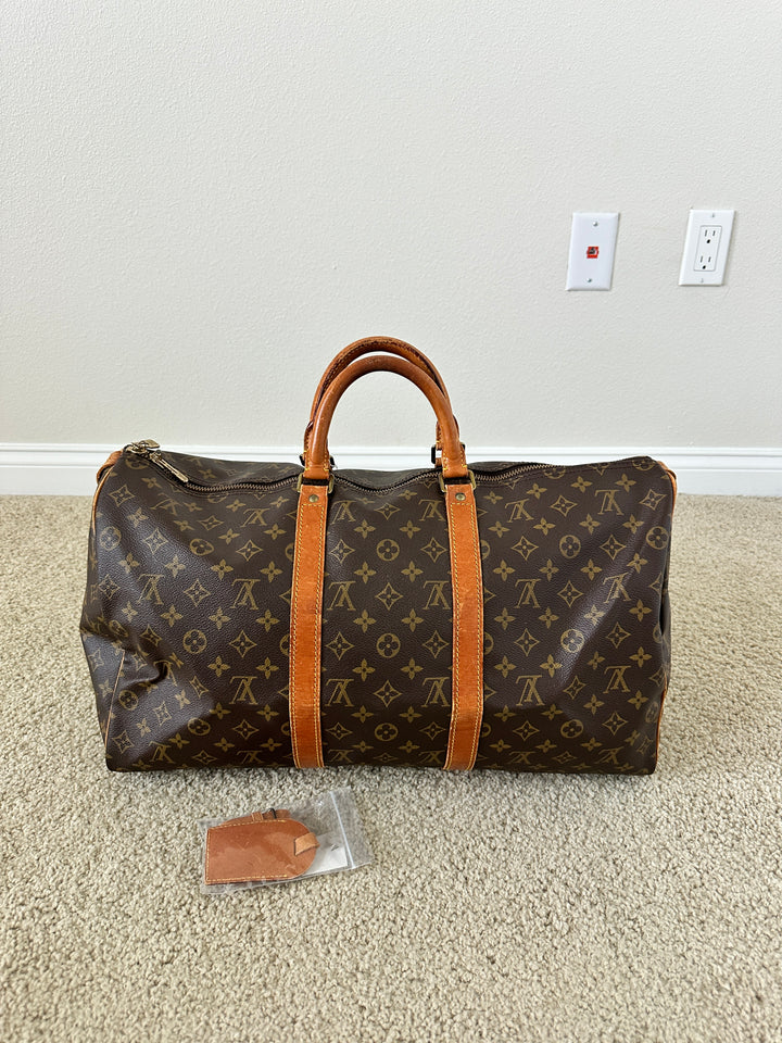 Louis Vuitton Monogram Keepall 50 Travel Boston Bag GG83