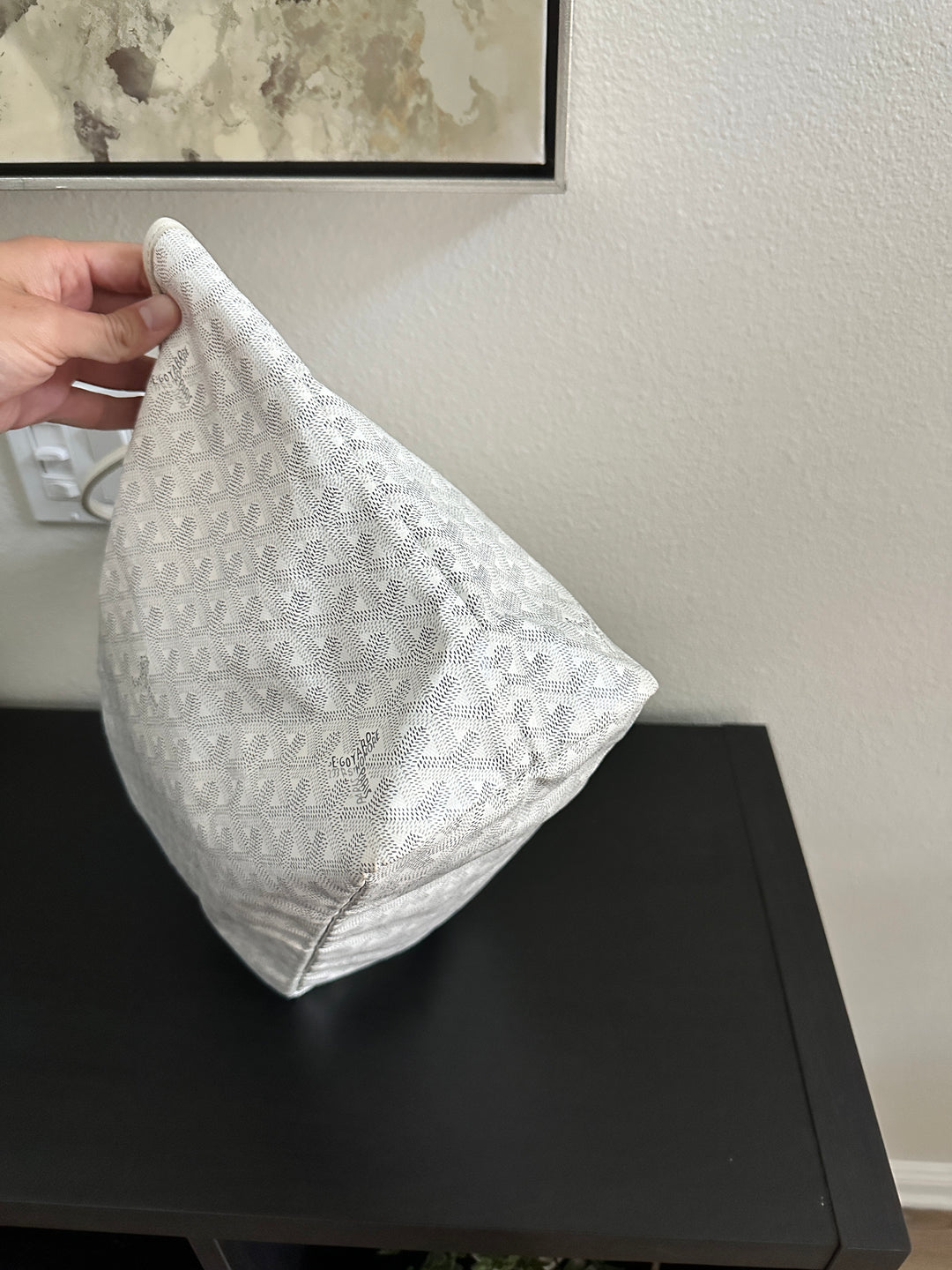 Goyard Saint Louis PM Tote Bag White w/Wallet YU13