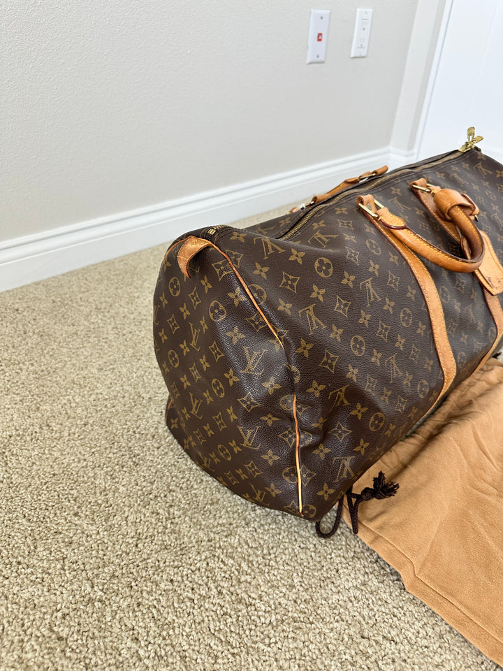 Louis Vuitton Monogram Keepall 55 Travel Boston Bag GG77