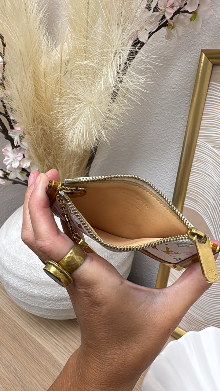 Louis Vuitton Monogram Murakami Multicolor Pochette Clés White MHD30