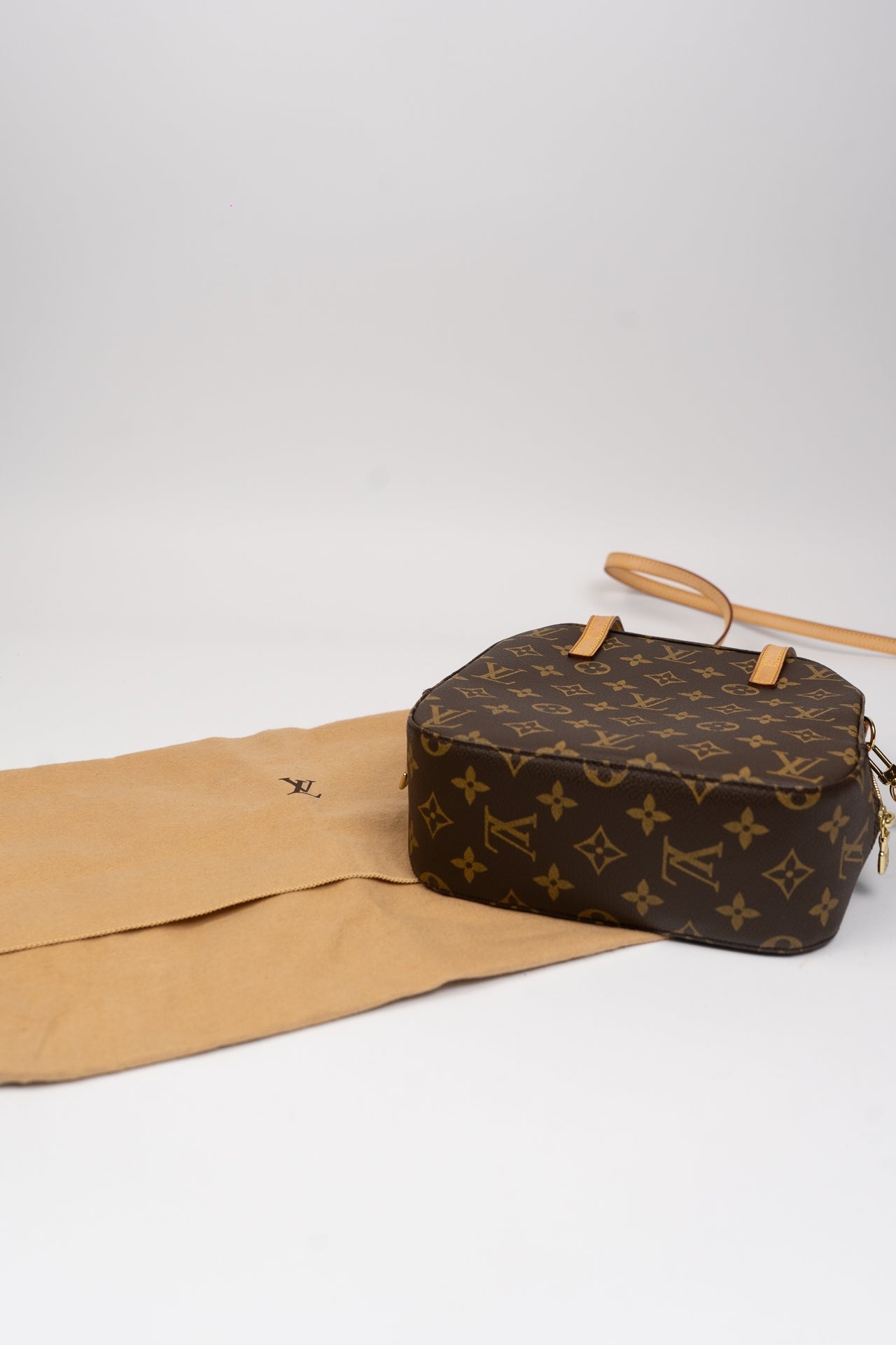 Louis Vuitton Spontini Hand Bag Brown w/Shoulder EX4 – TheBabyBirkin