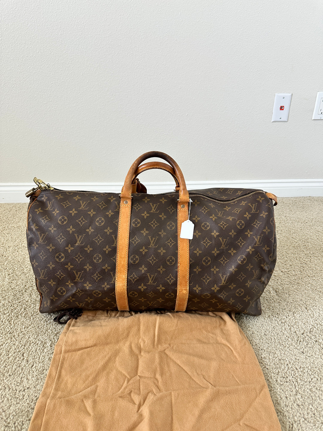 Louis Vuitton Monogram Keepall 55 Travel Boston Bag GG77