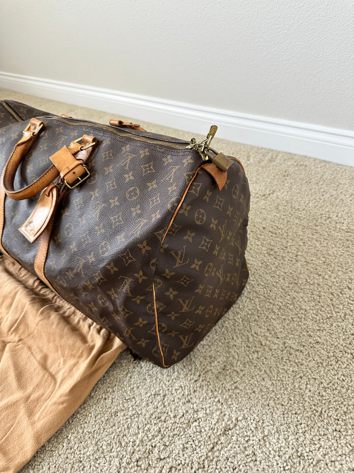 Louis Vuitton Monogram Keepall 55 Travel Boston Bag GG77