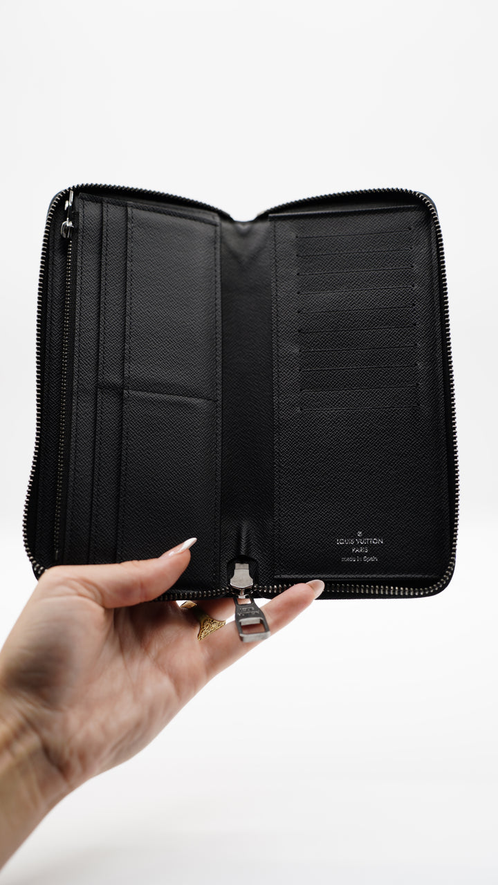 Louis Vuitton Monogram Eclipse Travel Organizer Long Wallet Black TT2