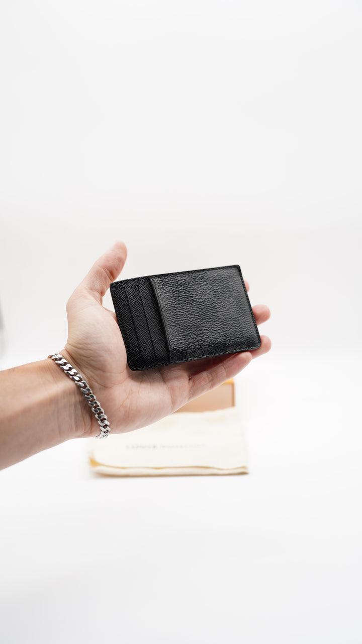 Louis Vuitton Damier Graphite Neo Card Holder Black w/Full Inclusion