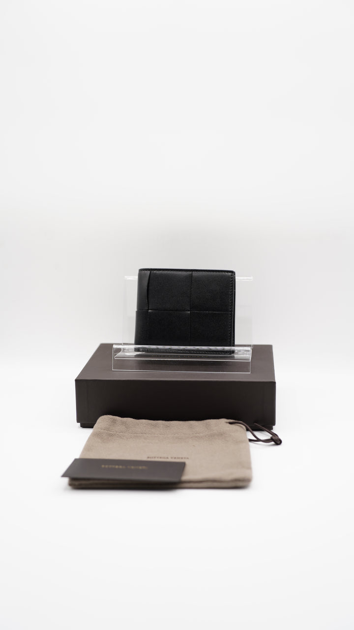 Bottega Veneta Intrecciato Leather Bifold Wallet Black w/Full Inclusion AW9