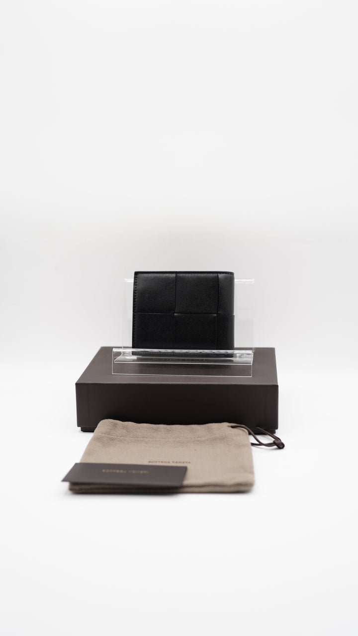 Bottega Veneta Intrecciato Leather Bifold Wallet Black w/Full Inclusion AW9