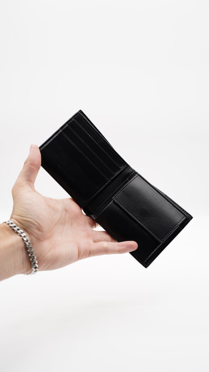 Bottega Veneta Intrecciato Leather Bifold Wallet Black w/Full Inclusion AW9