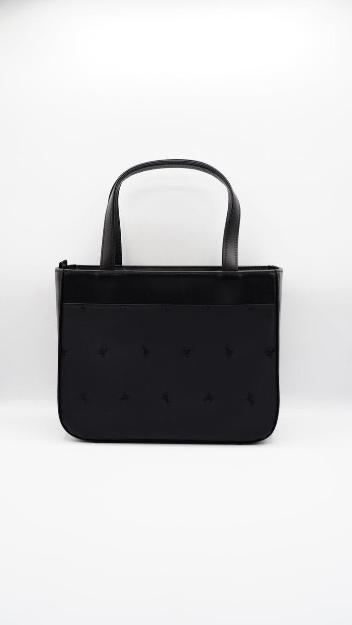 Burberry Nylon Nova Check Small Tote Bag Black SF11
