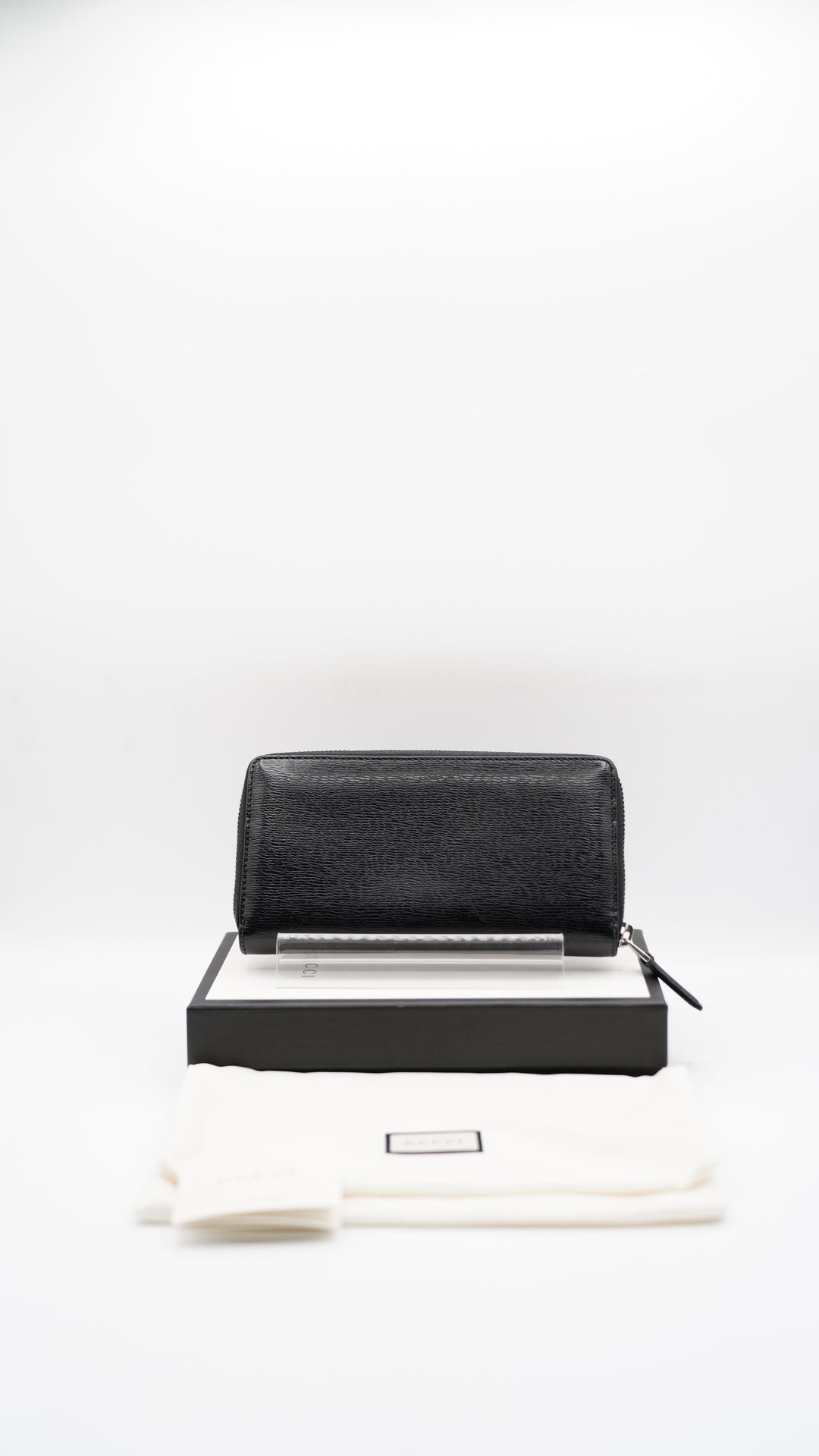 Gucci GG Interlocking Long Wallet Black w/Full Inclusion SF19