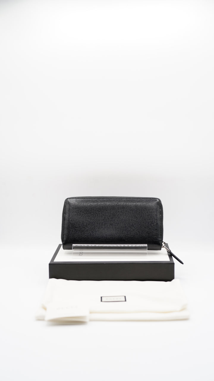 Gucci GG Interlocking Long Wallet Black w/Full Inclusion SF19