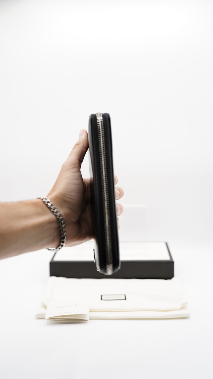 Gucci GG Interlocking Long Wallet Black w/Full Inclusion SF19