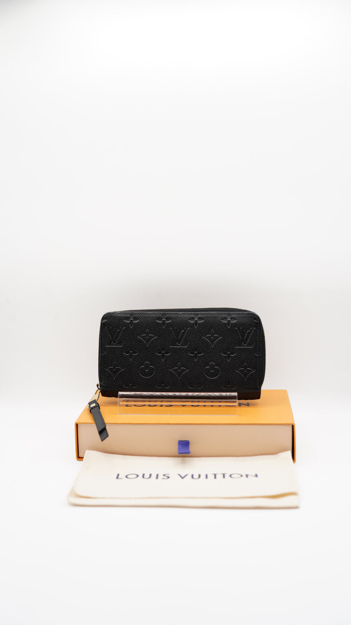 Louis Vuitton Empreinte Zippy Wallet Noir Black w/Full Inclusion SF22