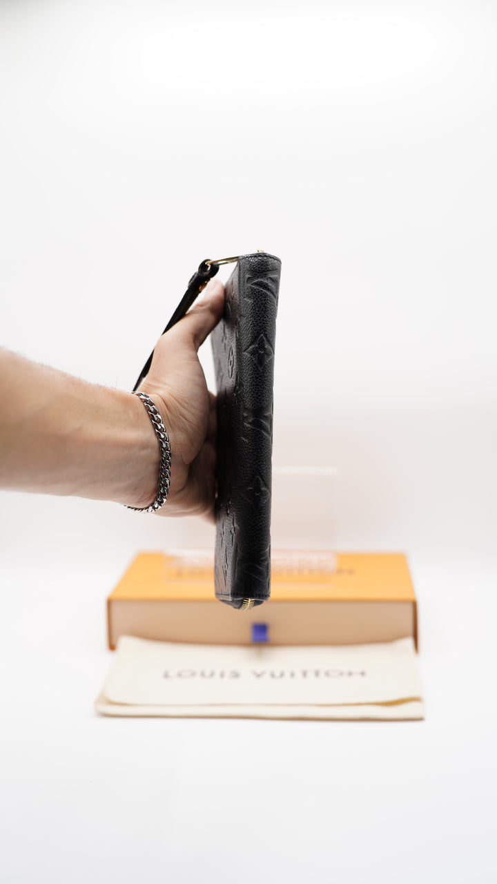 Louis Vuitton Empreinte Zippy Wallet Noir Black w/Full Inclusion SF22