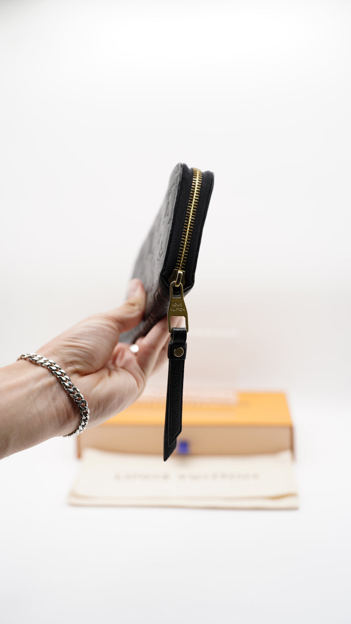 Louis Vuitton Empreinte Zippy Wallet Noir Black w/Full Inclusion SF22
