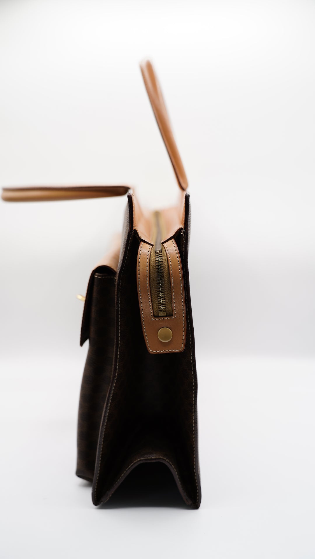 Celine Leather Macadam GM Hand Bag Brown SF26