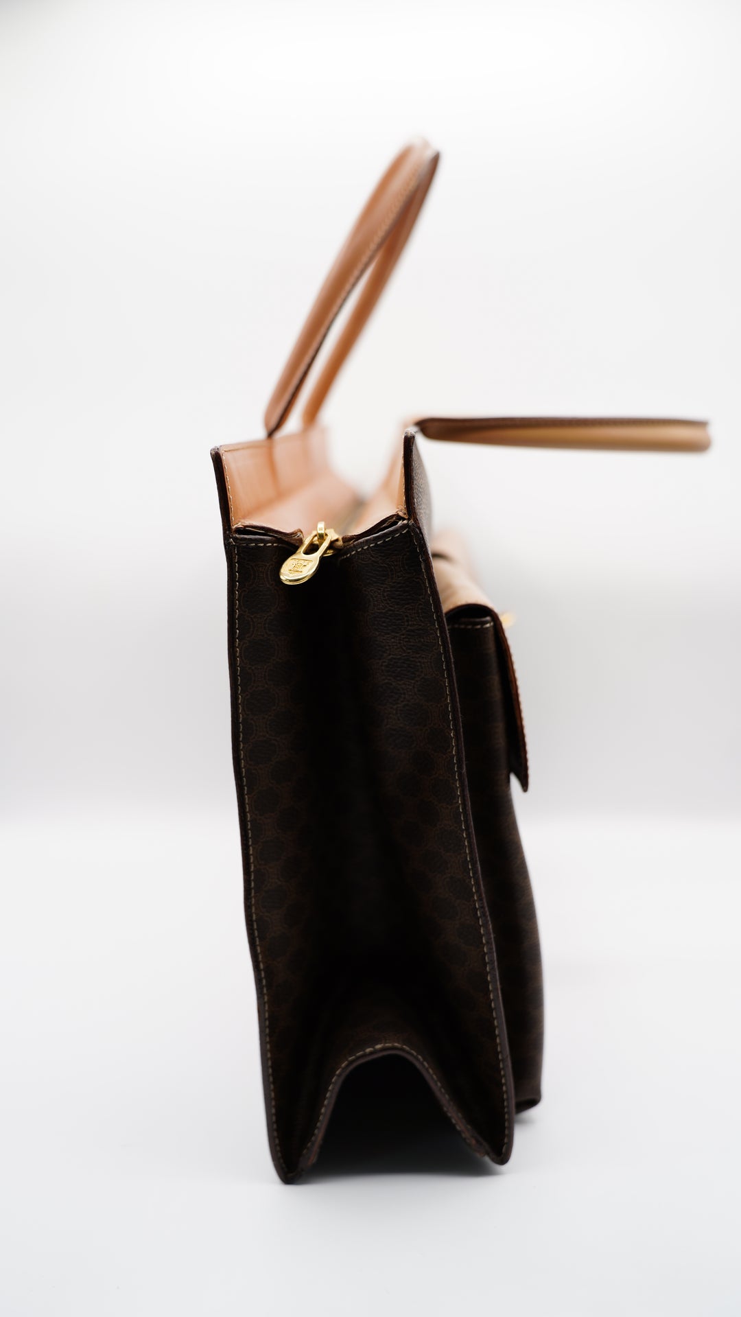 Celine Leather Macadam GM Hand Bag Brown SF26