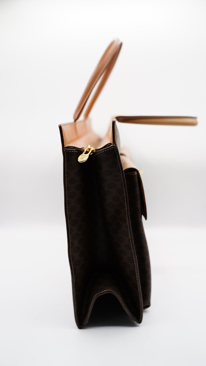 Celine Leather Macadam GM Hand Bag Brown SF26