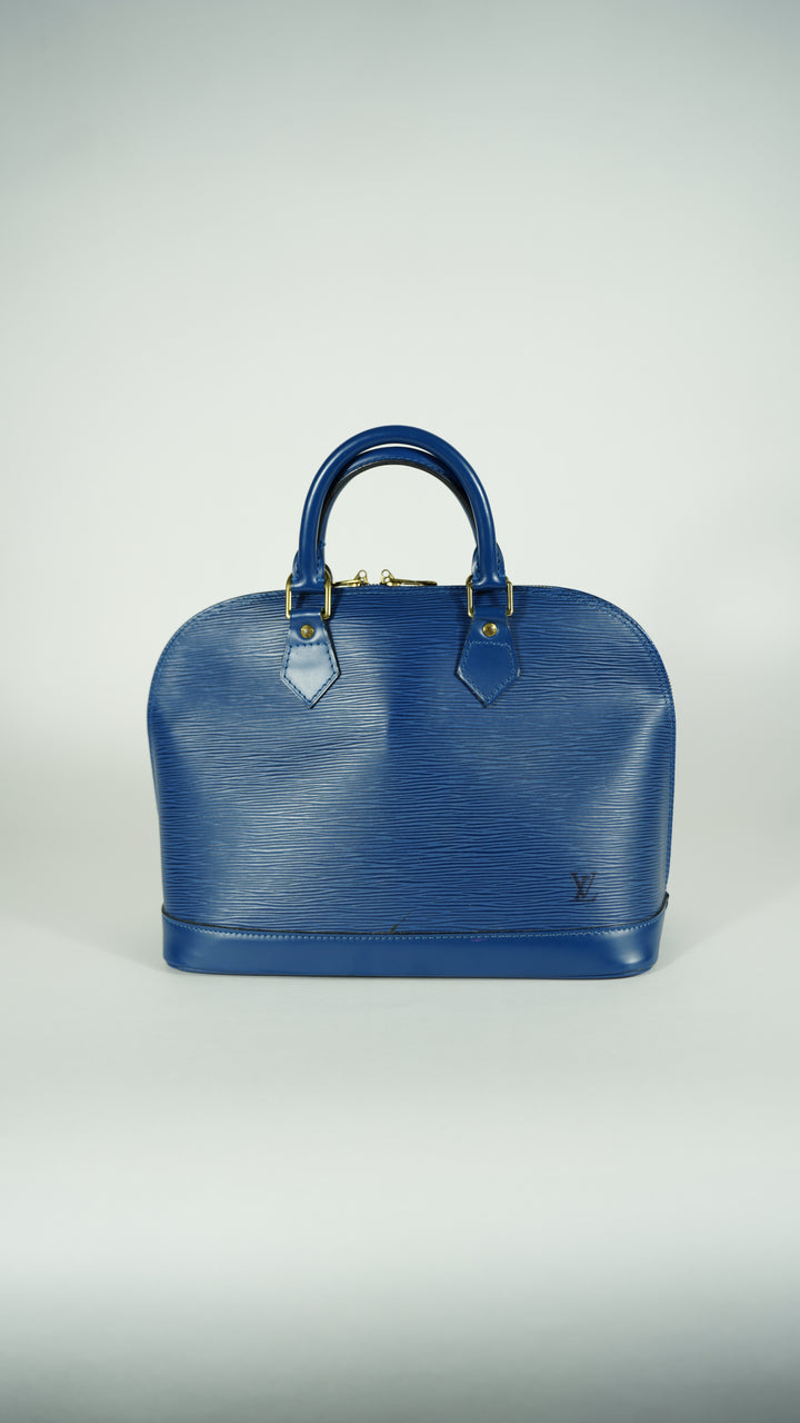 Louis Vuitton Epi Alma PM Bag Blue SF30