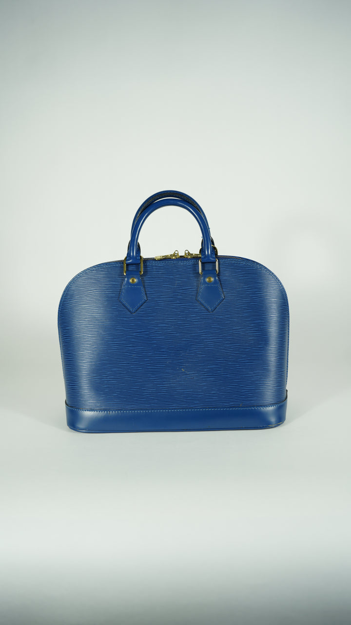 Louis Vuitton Epi Alma PM Bag Blue SF30