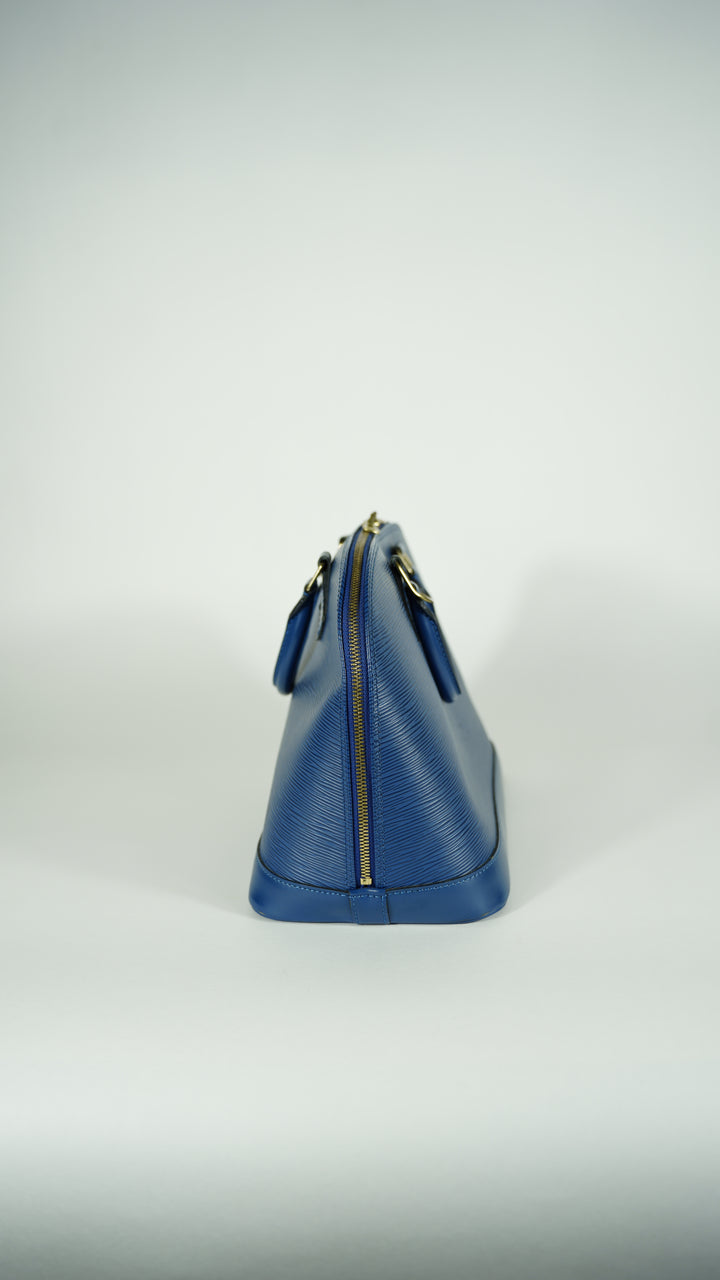 Louis Vuitton Epi Alma PM Bag Blue SF30
