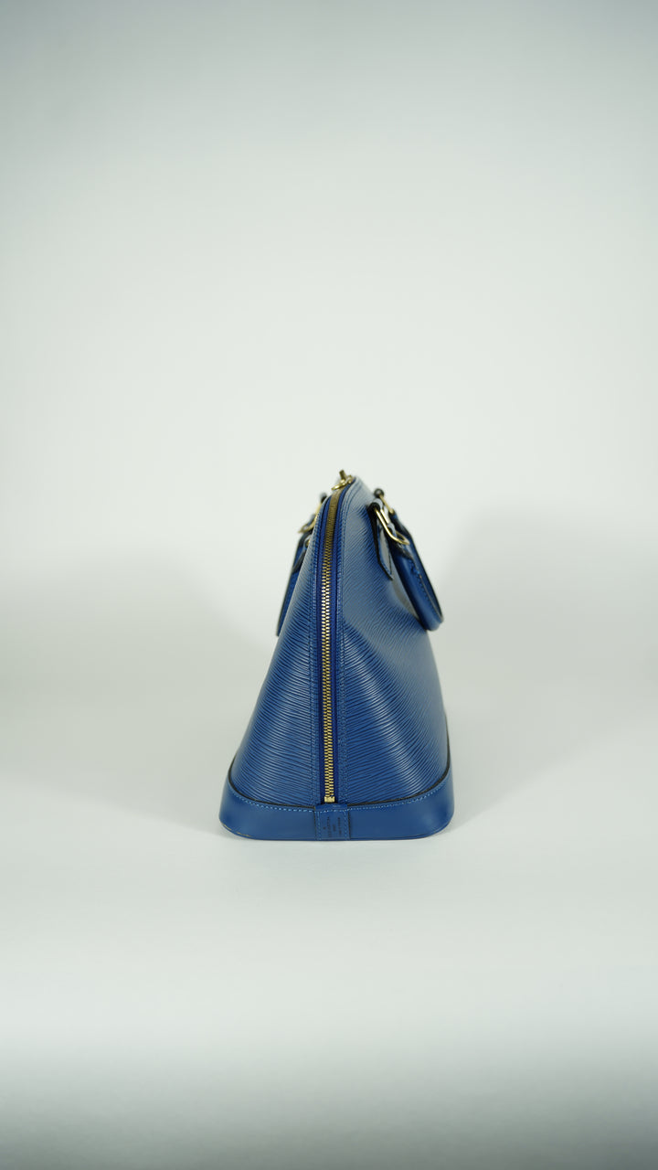Louis Vuitton Epi Alma PM Bag Blue SF30