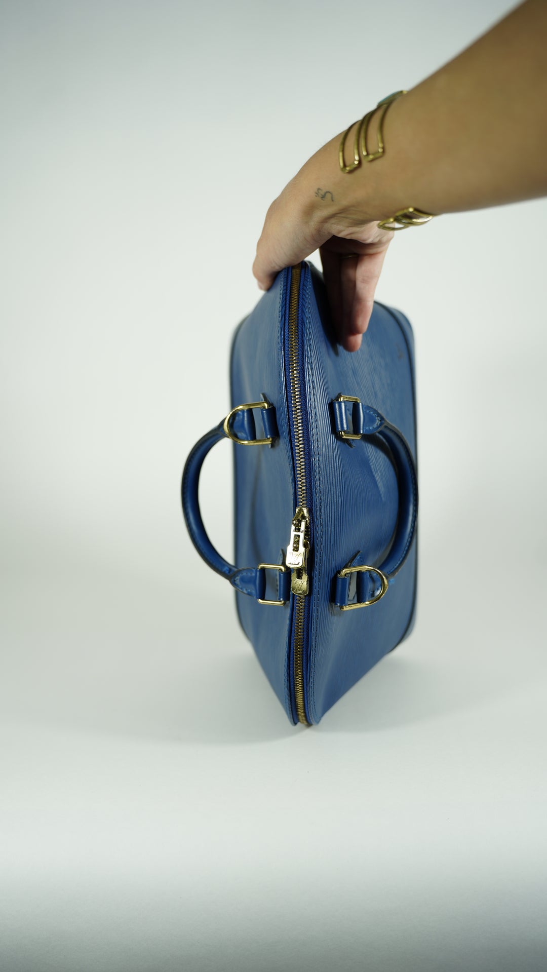 Louis Vuitton Epi Alma PM Bag Blue SF30