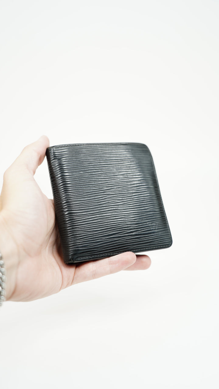 Louis Vuitton Epi Marco Bifold Wallet Black BM32