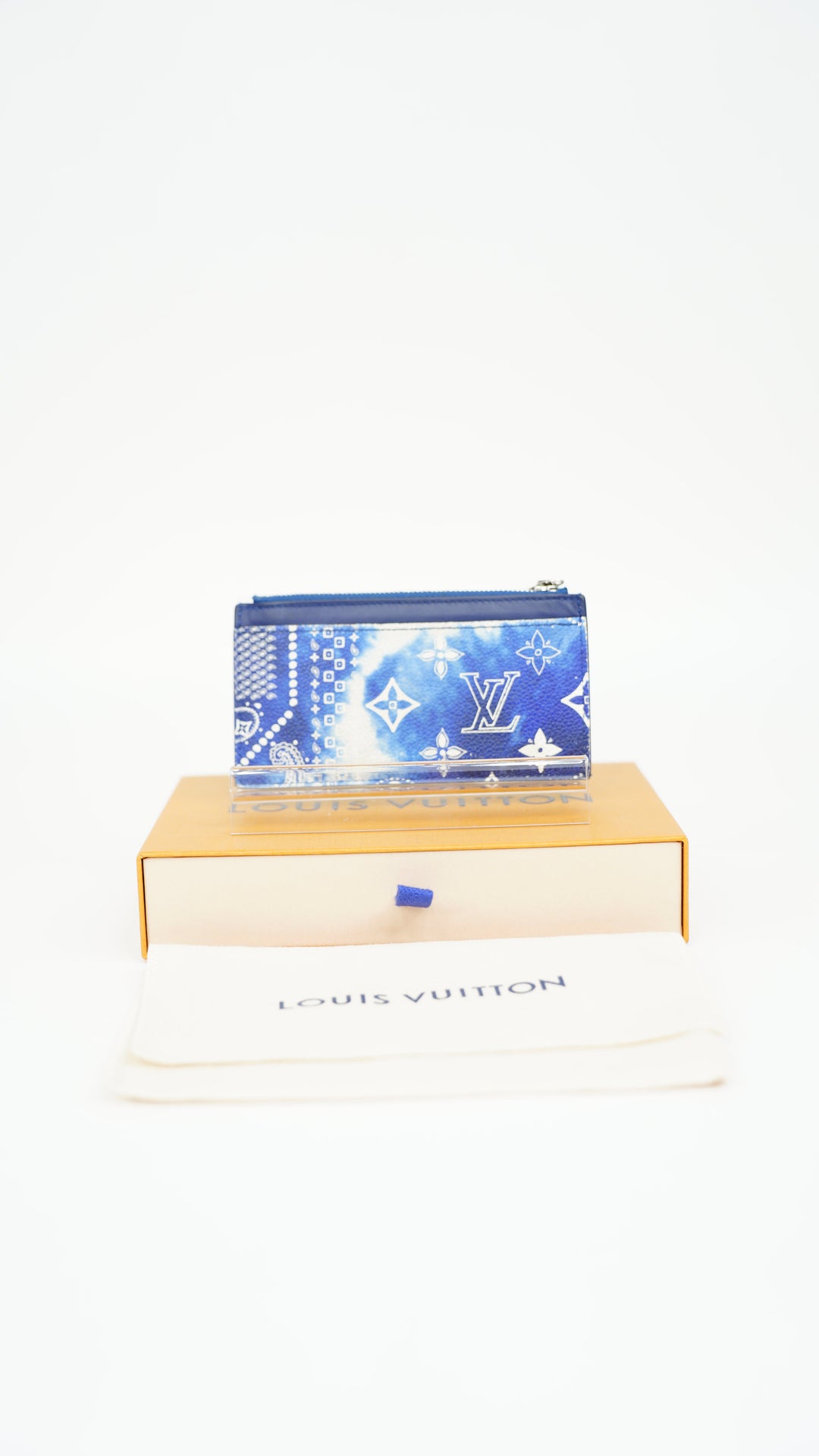 Louis Vuitton Monogram Bandanna Coin/Card Holder Wallet BM6