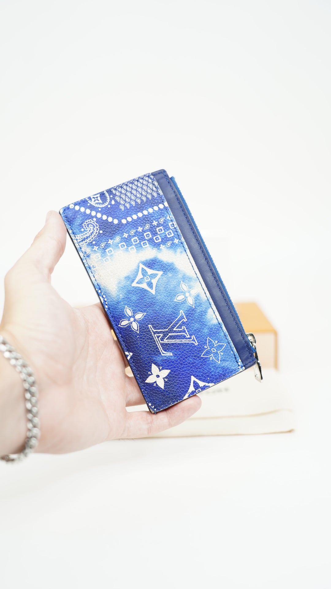 Louis Vuitton Monogram Bandanna Coin/Card Holder Wallet BM6