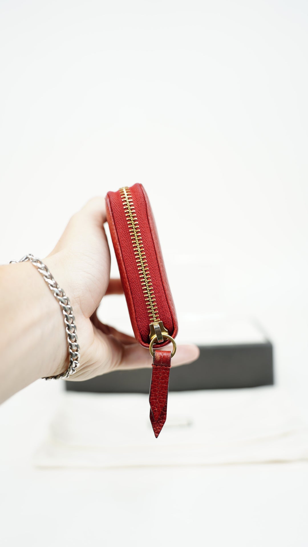 Gucci GG Marmont Leather Long Zippy Wallet Red BM46