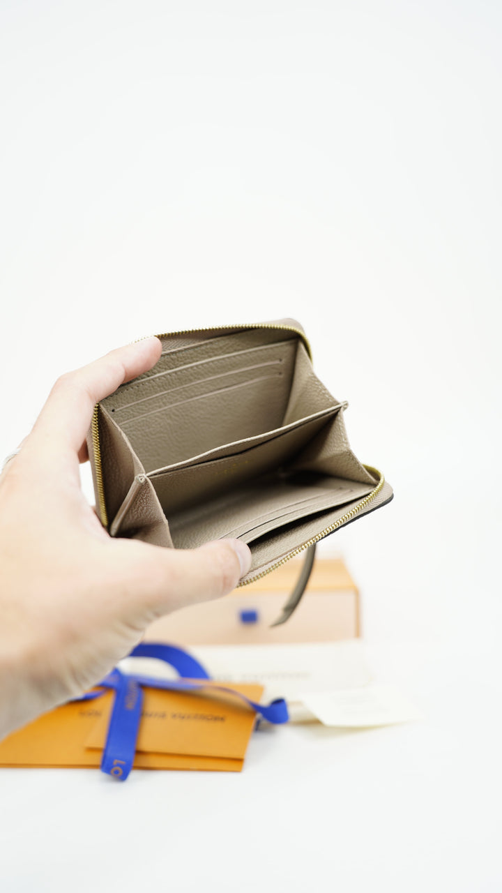 Louis Vuitton Empreinte Monogram Compact Zippy Coin Wallet Beige BM45