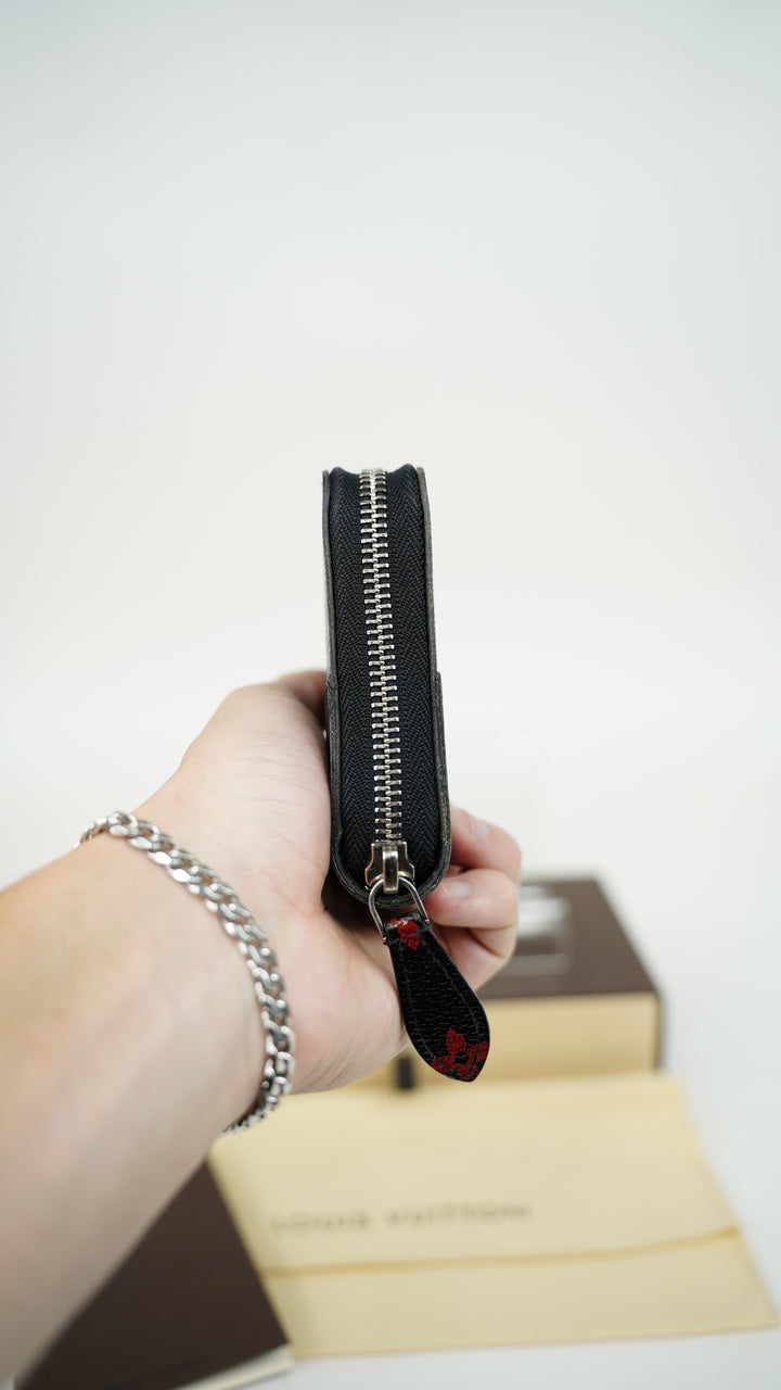 Louis Vuitton Monogram Rouge Zippy Long Wallet Noir x Red w/Full Inclusion SF41